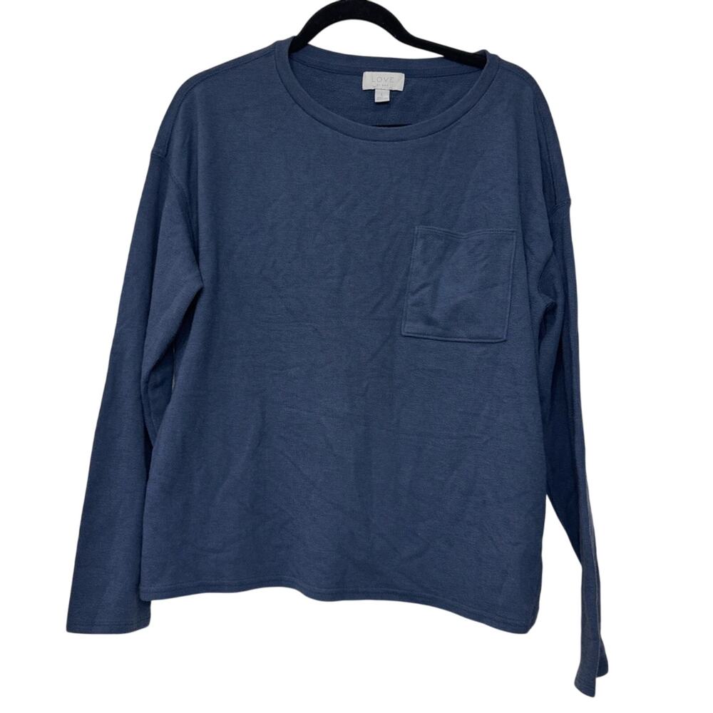 LOVE By Gap‎ Long Sleeve Sweater Top Blue Womens Size Large